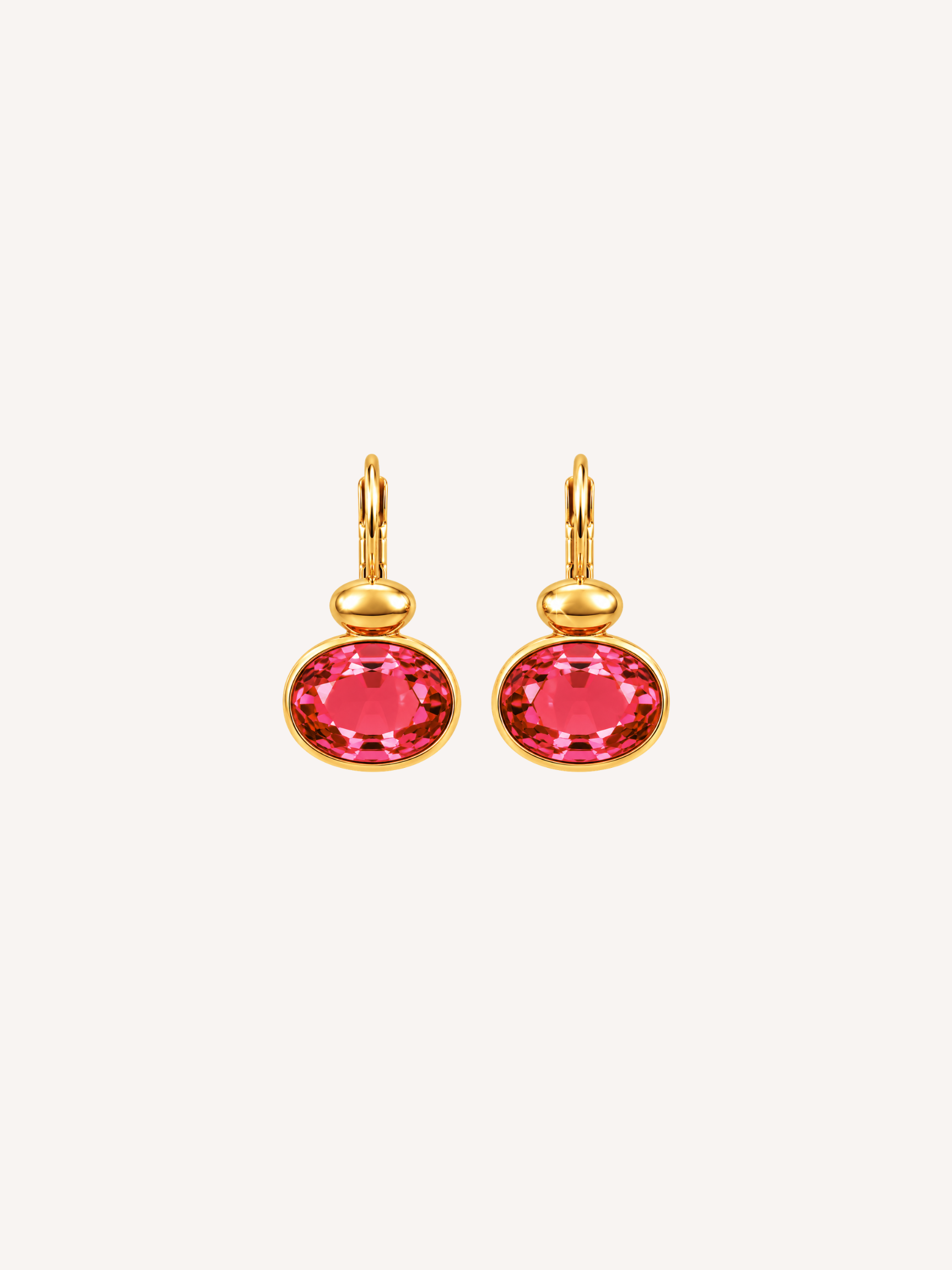 Red Gemstone Drop Earrings