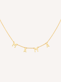 Gold Spaced Letter Necklace
