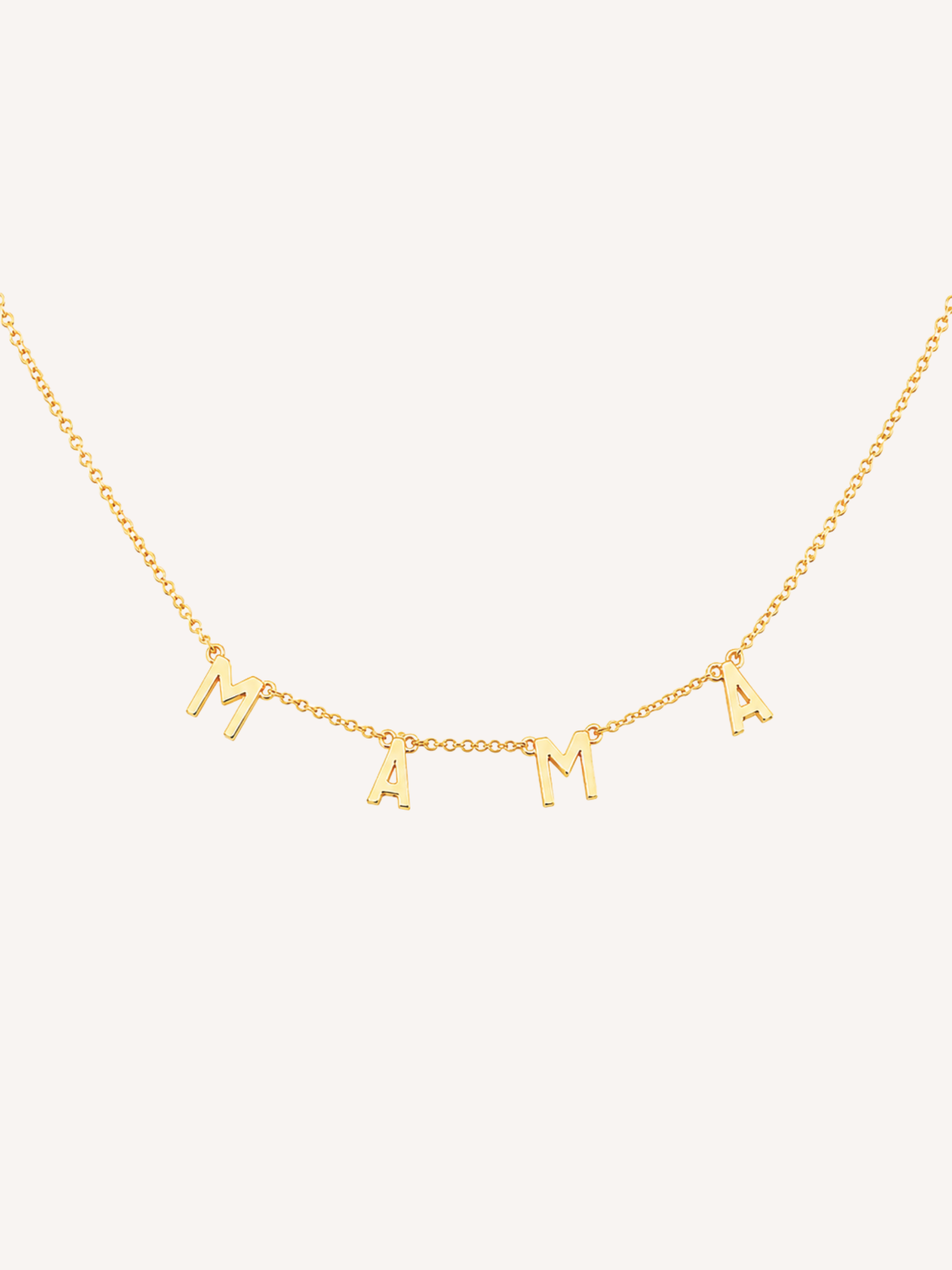 Gold Spaced Letter Necklace