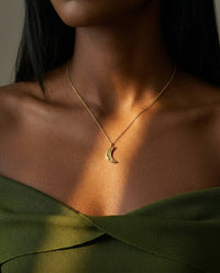 Taurus Crescent Moon Necklace