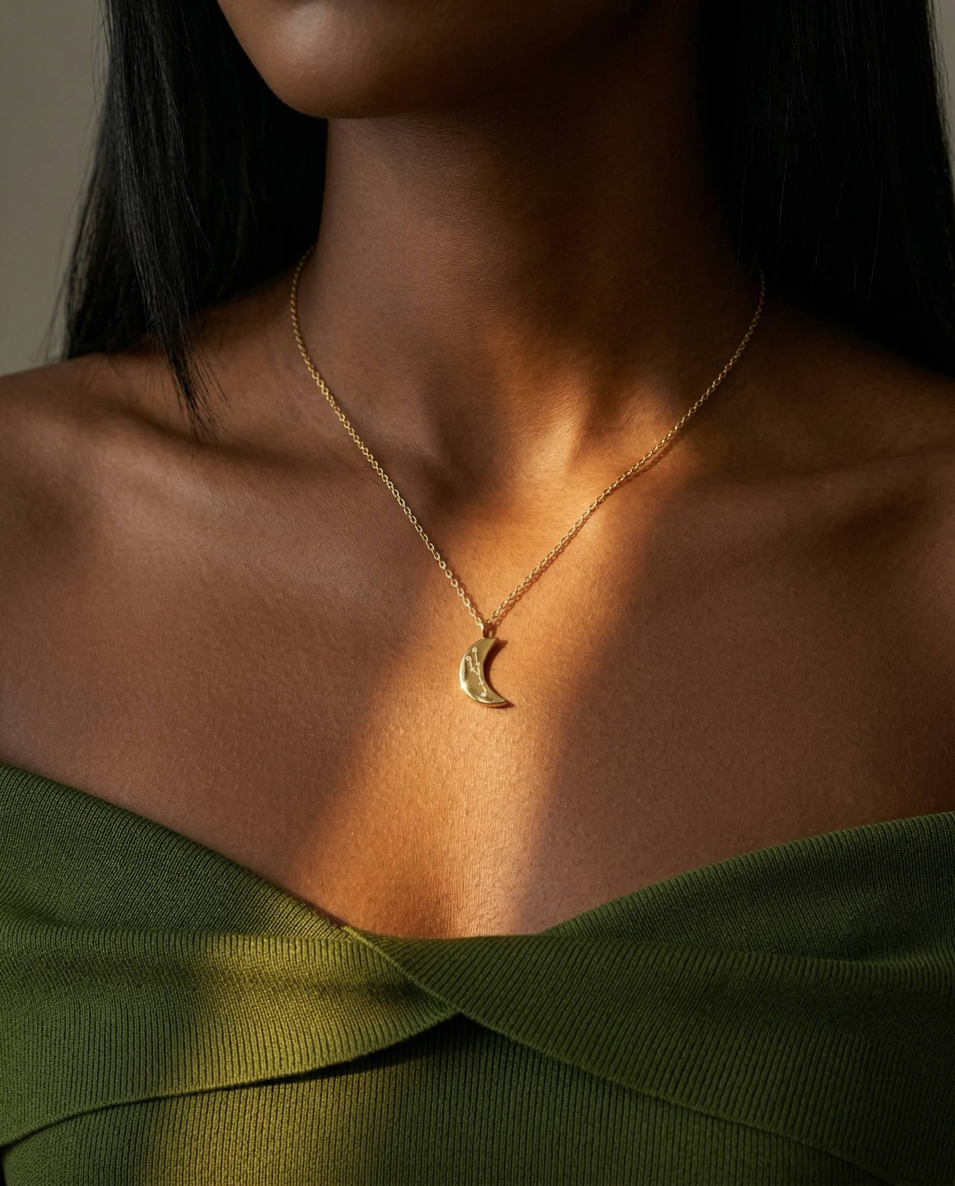 Taurus Crescent Moon Necklace