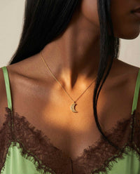 Virgo Crescent Moon Necklace
