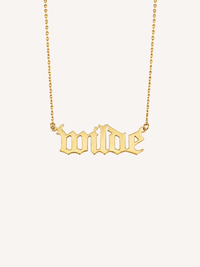 Old English Nameplate Necklace