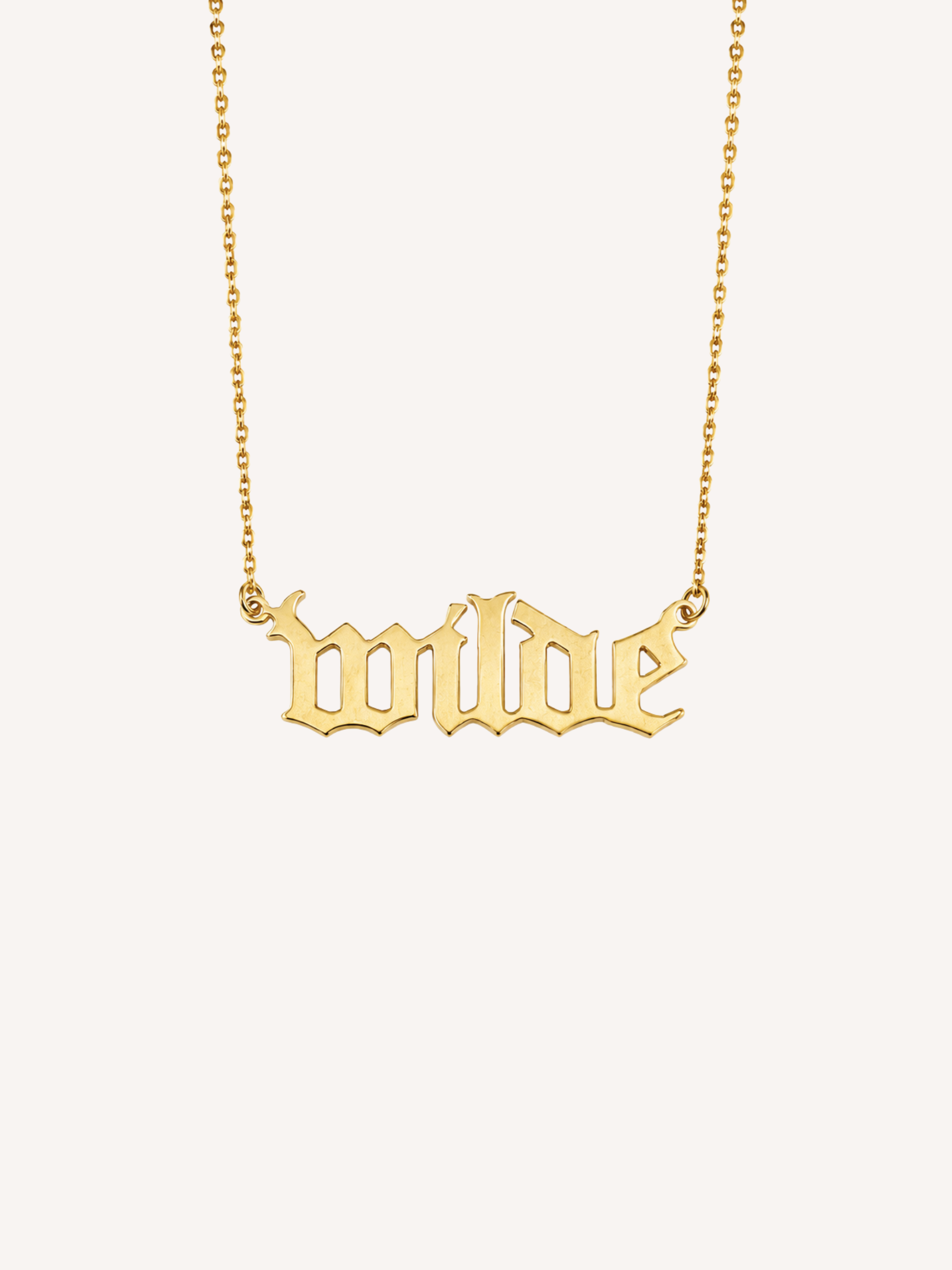 Old English Nameplate Necklace