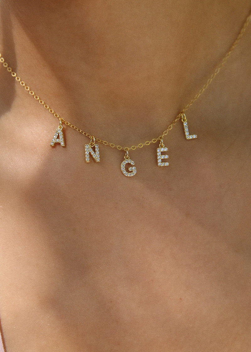 Custom Crystal Name Necklace