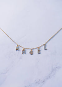 Custom Crystal Name Necklace