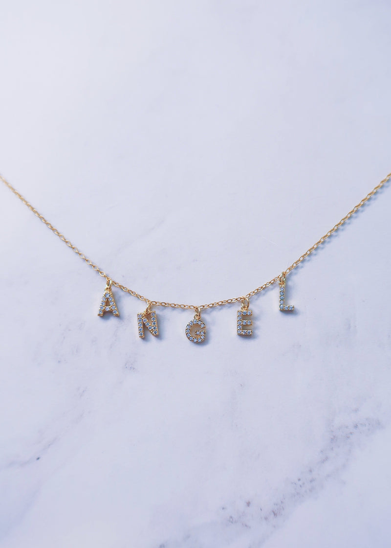 Custom Crystal Name Necklace