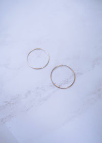 18k Gold Endless Hoops