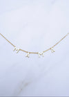 Gold Spaced Letter Necklace