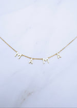 Gold Spaced Letter Necklace