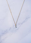 Tiny Crystal Initial Necklace