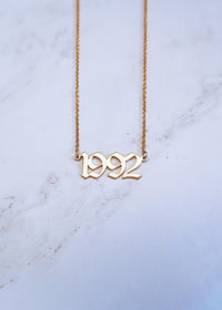 Old English Birthdate Necklace