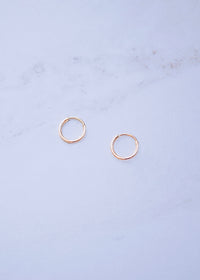 18k Gold Tiny Hoops