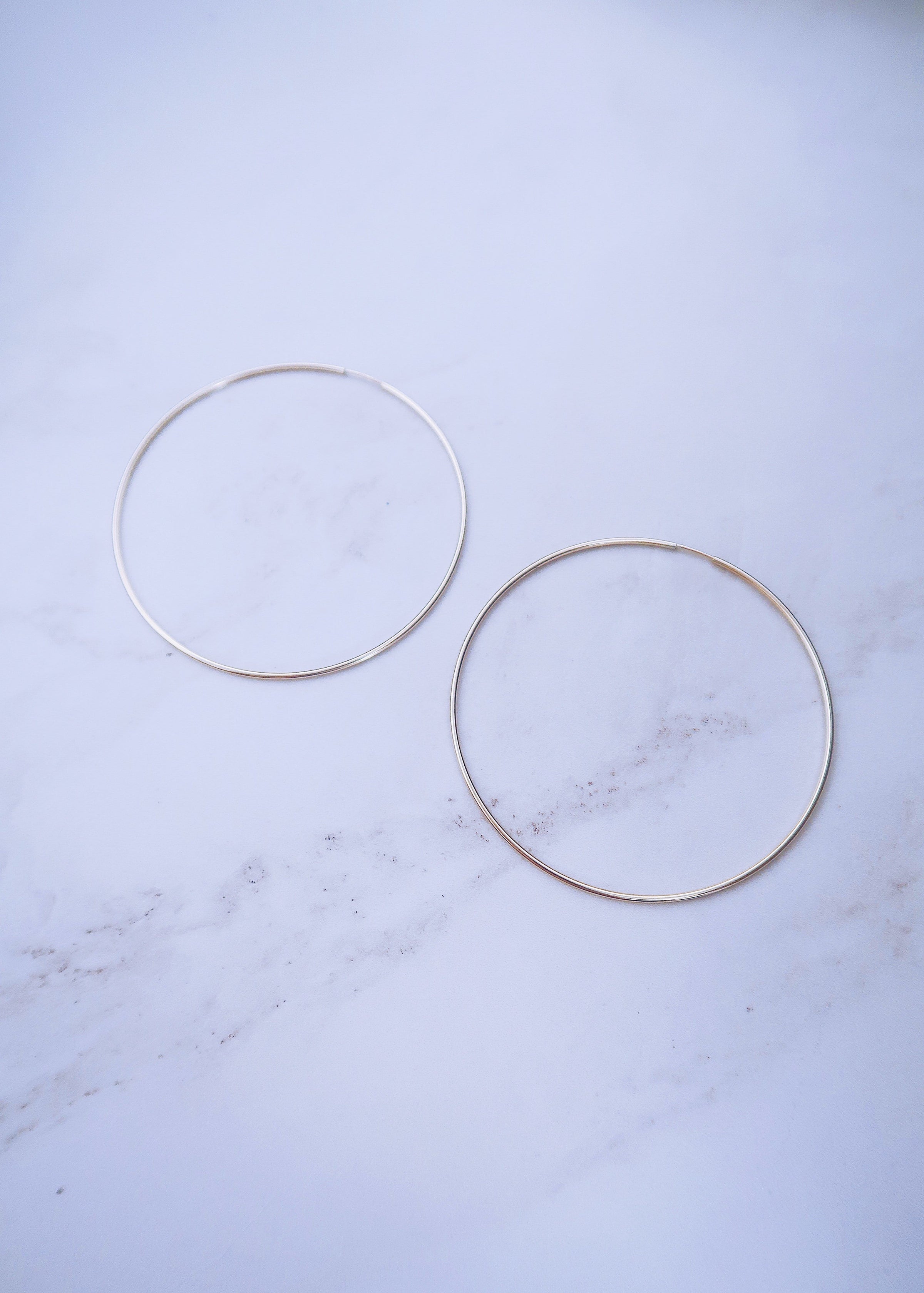 18k Gold Endless Hoops