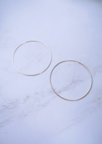 18k Gold Endless Hoops