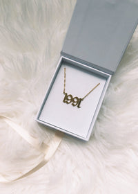 Old English Birthdate Necklace