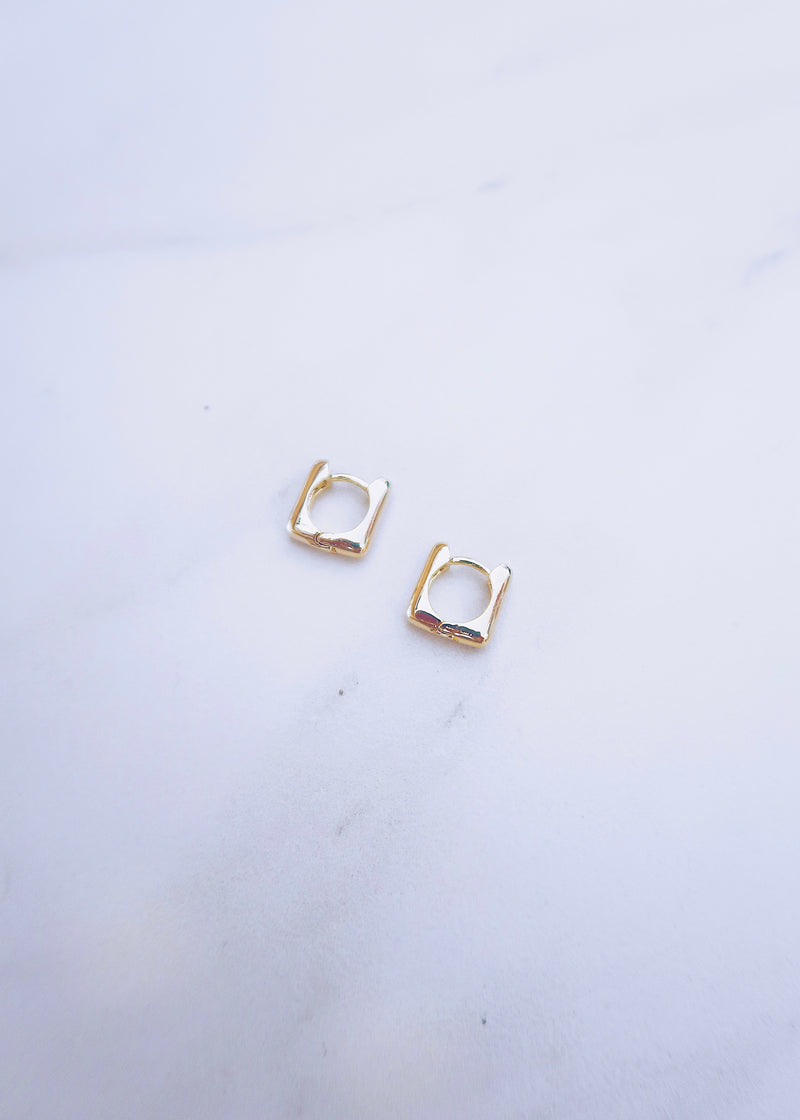 Square Huggie Hoops