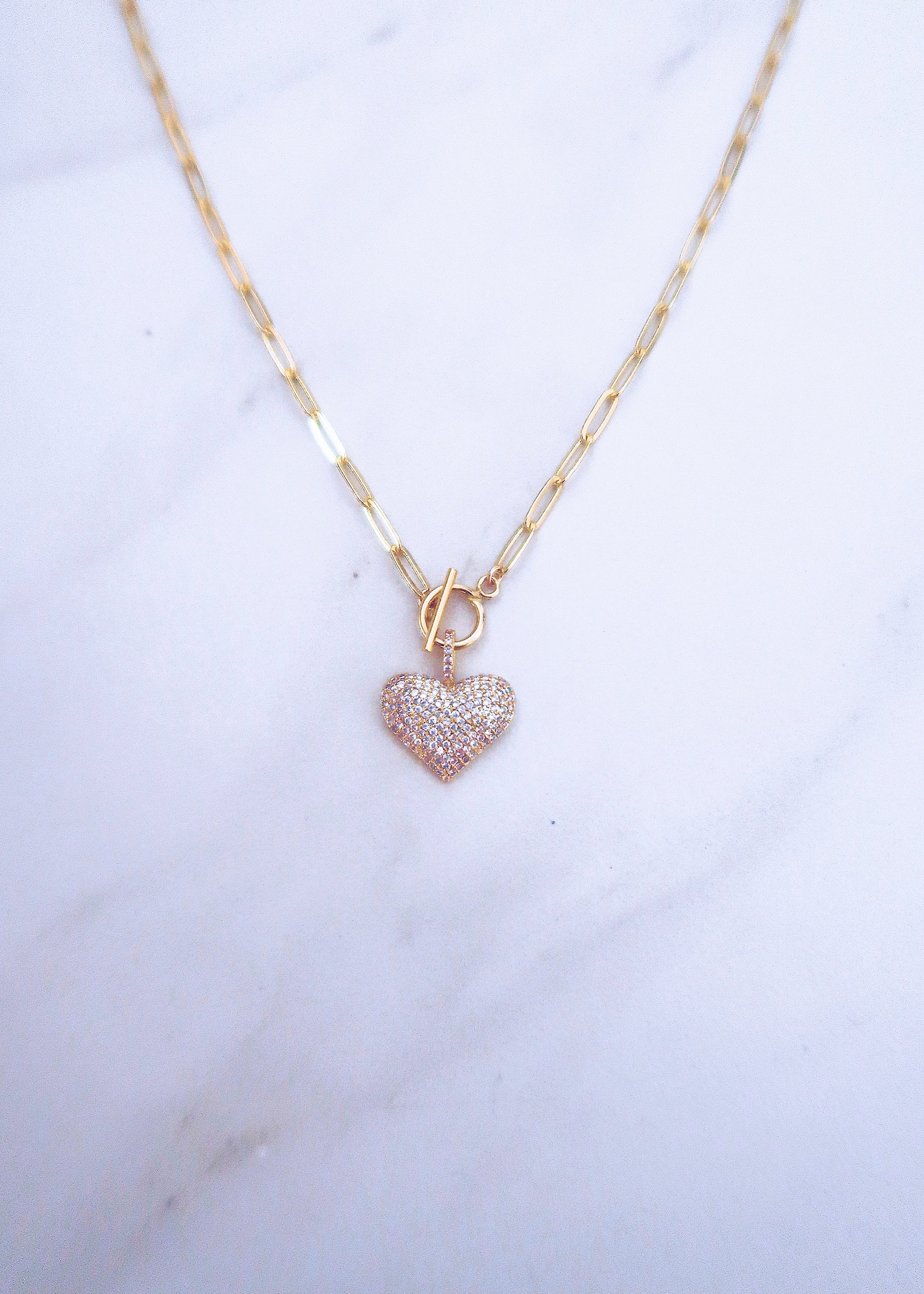 Pave Wilde Ten Chain – Heart Toggle