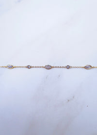 Marquise Bezel Anklet