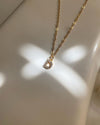 Tiny Crystal Initial Necklace