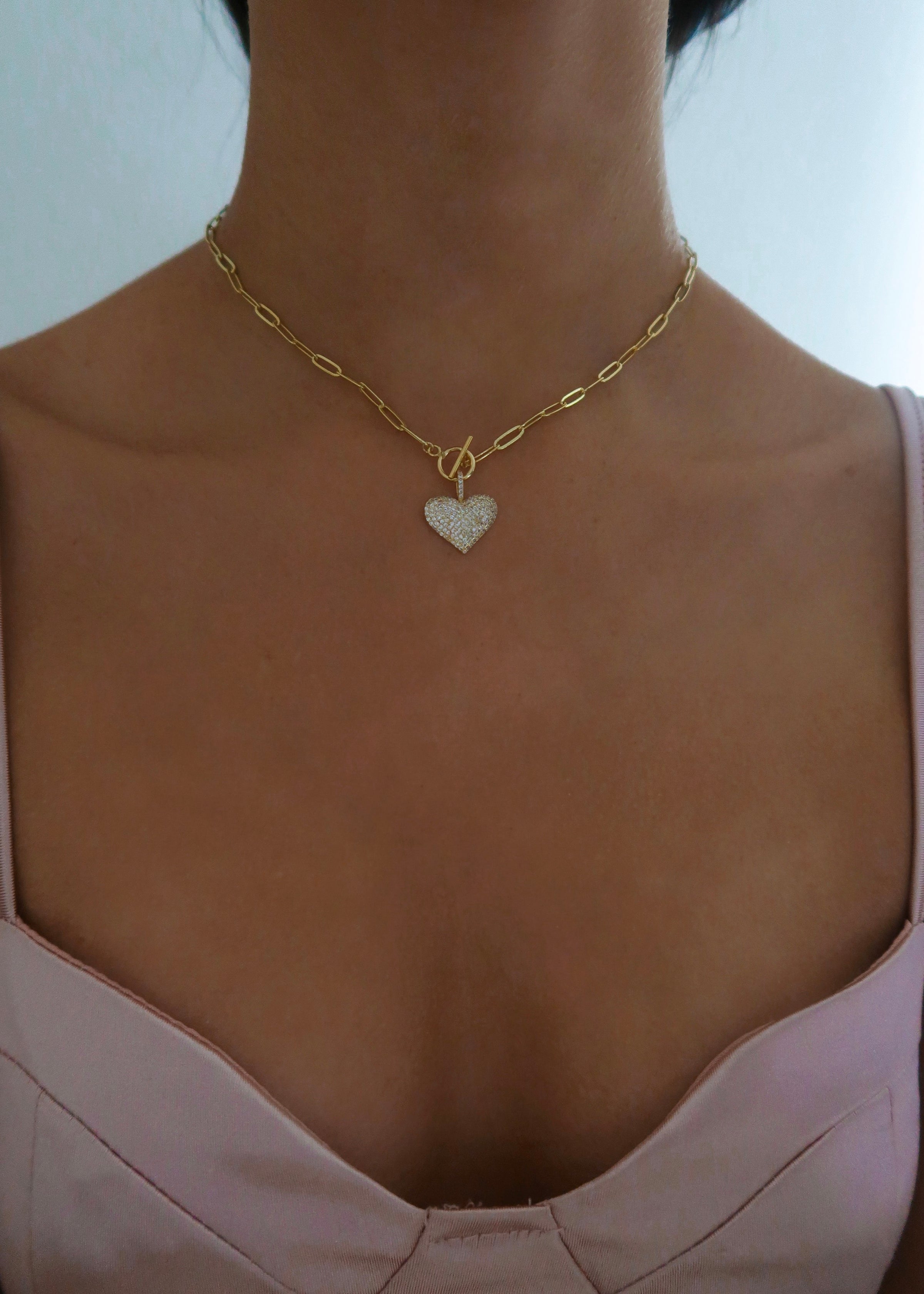 Pave Heart – Toggle Chain Wilde Ten