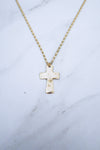 Hammered Cross Necklace