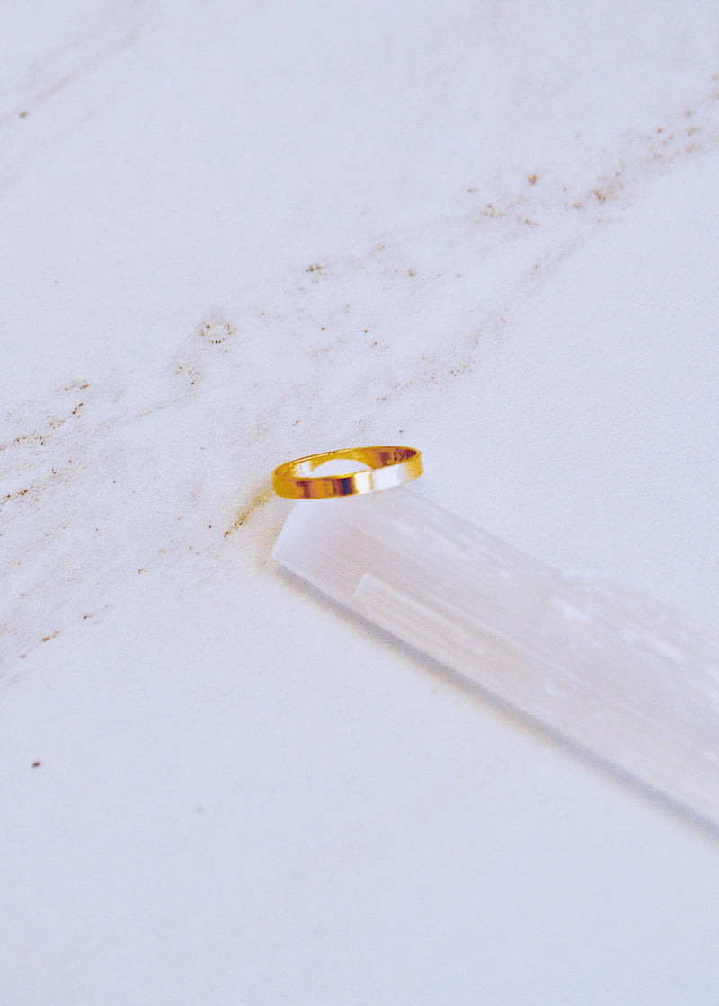 14k Thick Band Ring